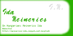 ida meinerics business card